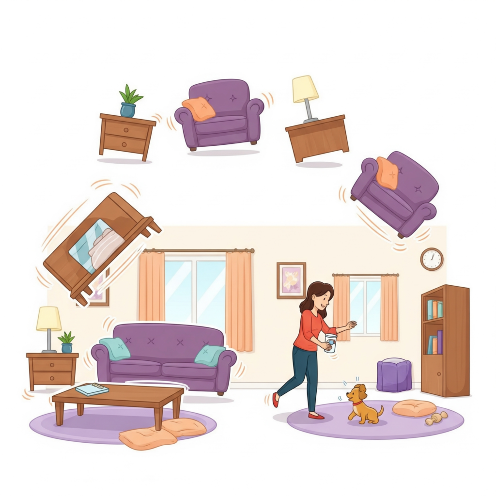Rearranging Your Living Room to Fit a Growing Puppy Needs