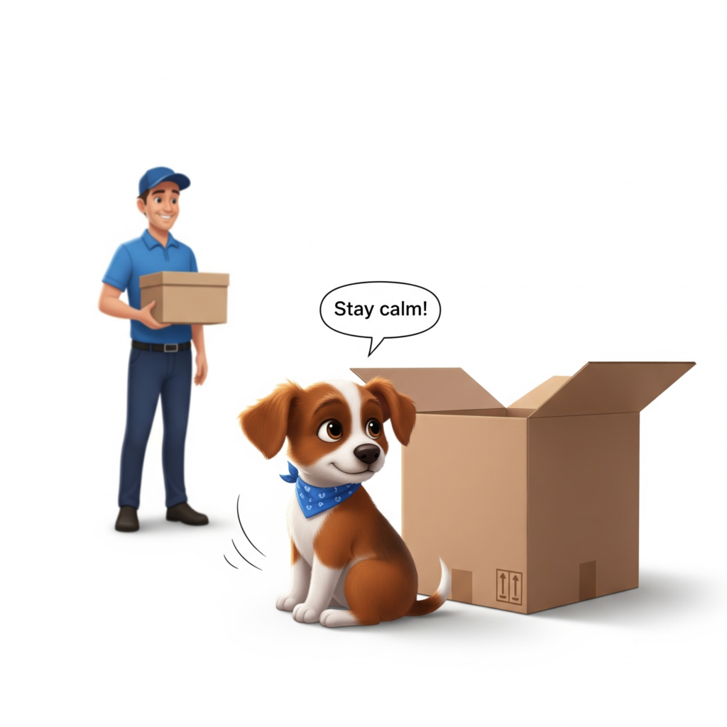 Teaching Your Puppy to Stay Calm During Delivery Visits