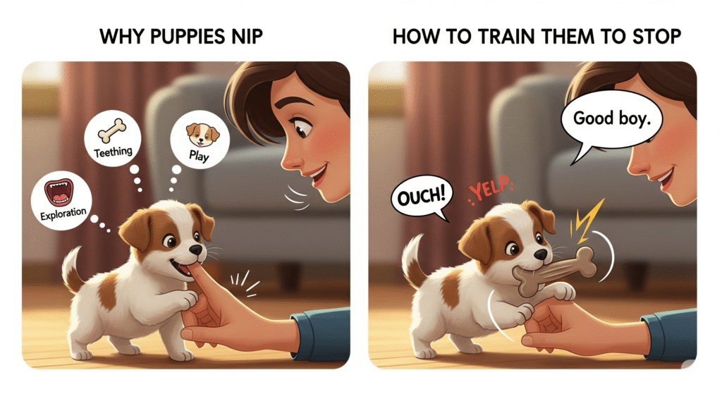 Why Puppies Nip and How to Train Them to Stop