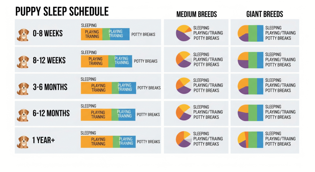 Complete Puppy Sleep Schedule for Different Ages and Breeds