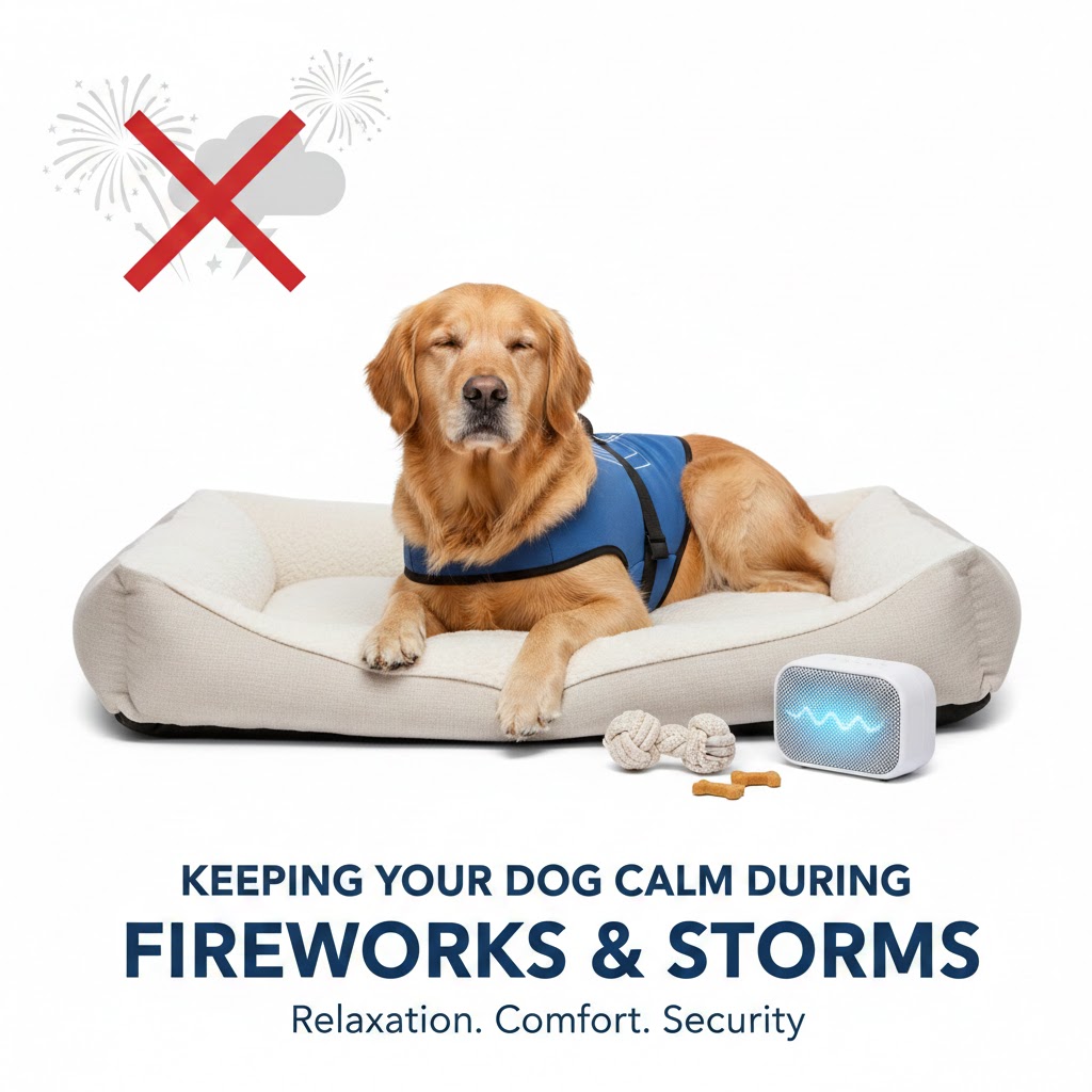 Keeping Your Dog Calm During Fireworks and Storms