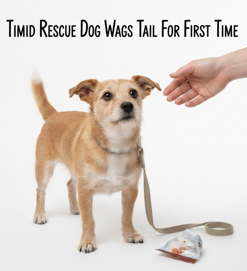 Timid Rescue Dog Wags Tail For First Time