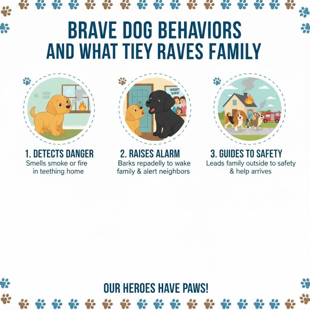 Brave Dog Alerts Neighbors And Saves Entire Family