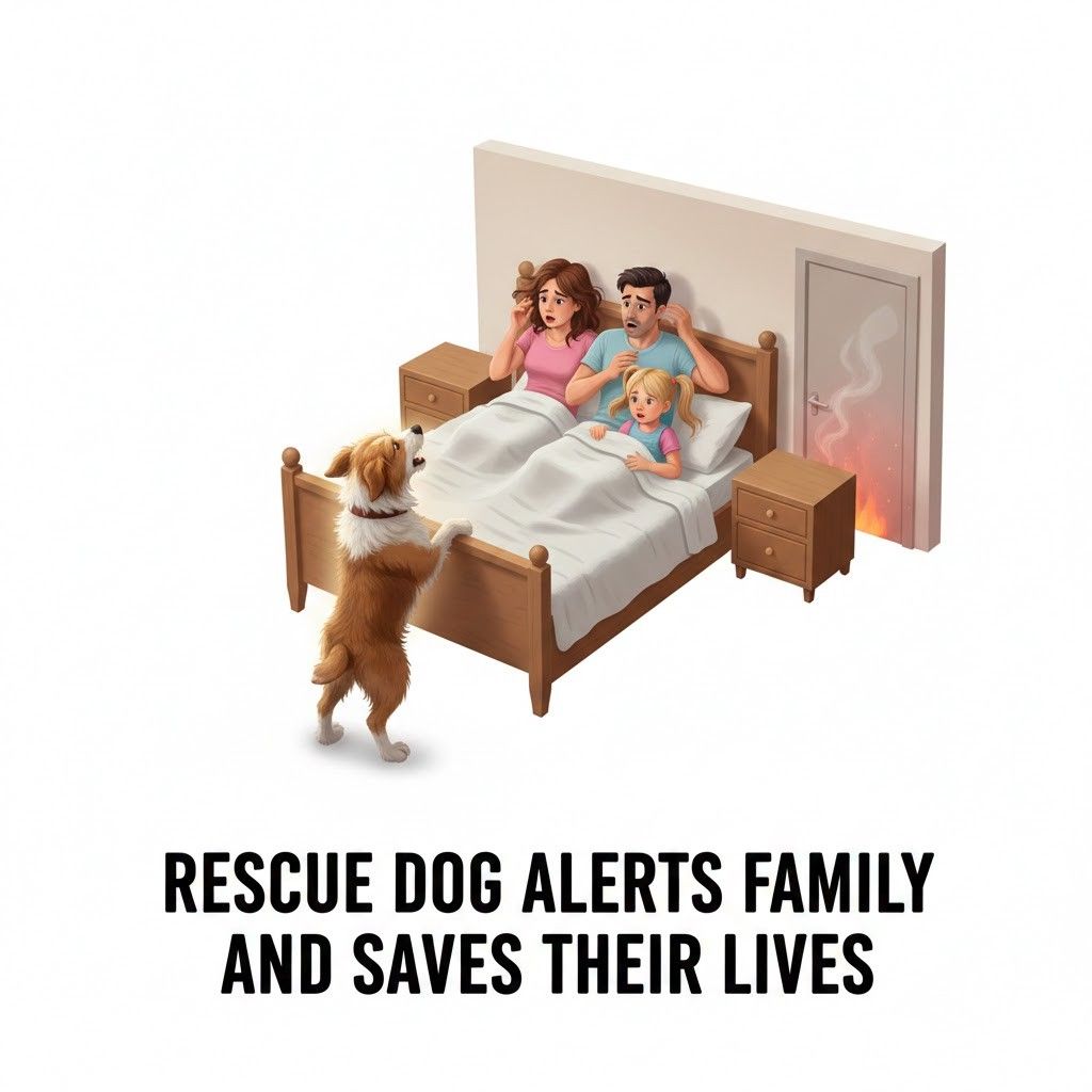 Rescue Dog Alerts Family And Saves Their Lives