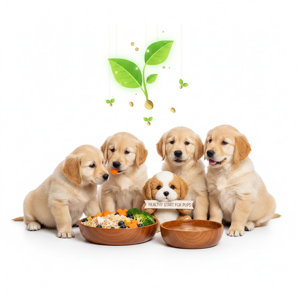 Healthy Foods Helping Puppies Grow Naturally