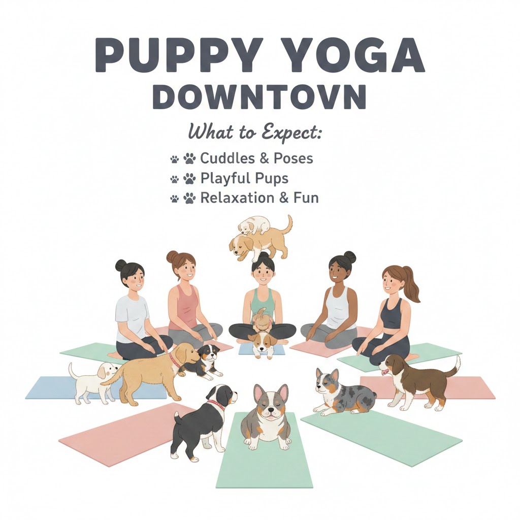 What to Expect at Puppy Yoga Downtown
