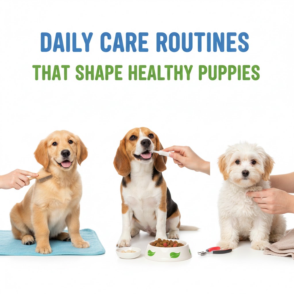 Daily Care Routines That Shape Healthy Puppies