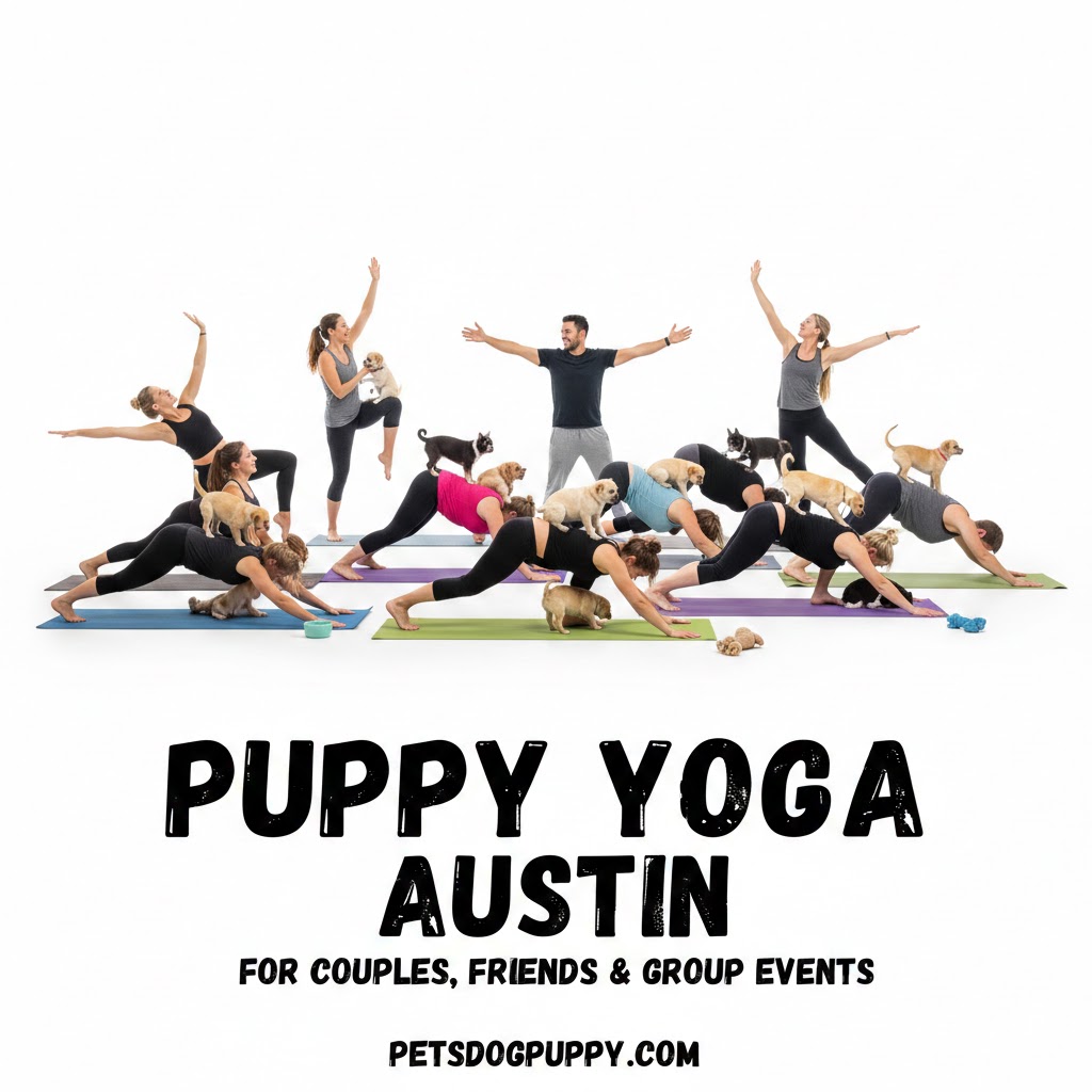 Puppy Yoga in Austin for Couples, Friends & Group Events
