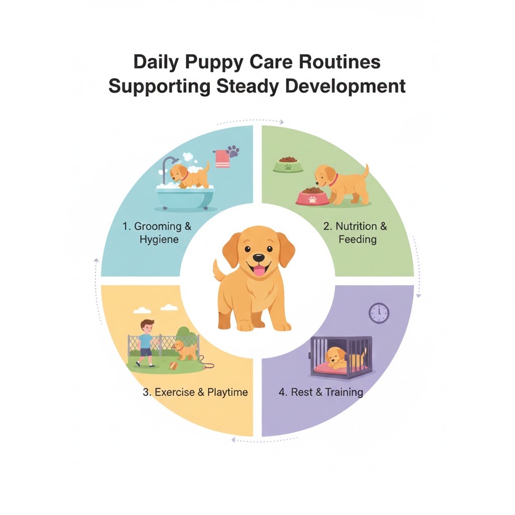 Daily Puppy Care Routines Supporting Steady Development